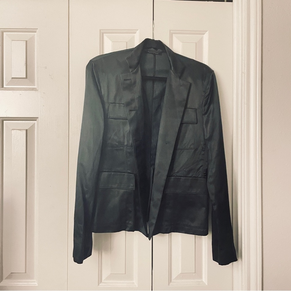 Gucci Black Satin Blazer